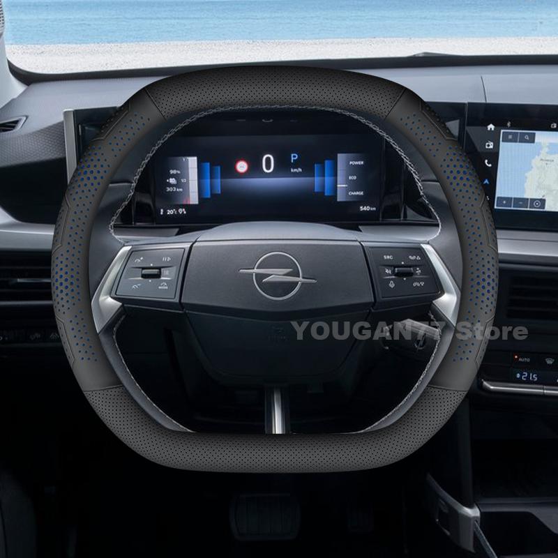 Car Leather Steering Wheel Cover For Opel Frontera 2025 Double D-type Summer Auto Steering Wheel Opel Frontera 2025 Accessories