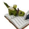 Mini Dragon Figurine Fantasy Dragon On Book Reading Statue for Fairy Garden Terrarium Bookshelf Desk Decor