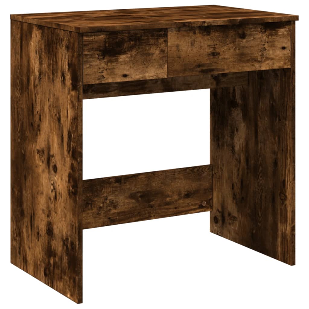 Makeup Table with Mirror Smoked Oak 28.7 x 18.3 x 47.2 in (73 x 46.5 x 120 cm)