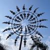 Metal Windmill 360 Degrees Spinning Iron Windmill Ornament Wind Powered Wind Catchers Sculptures Spinners for Yard Garden Patio Decoration