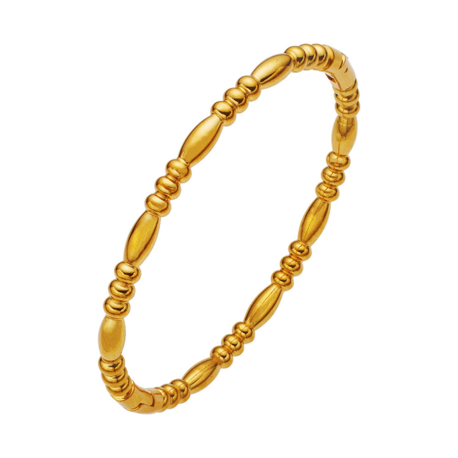 

Женский простой браслет с жемчужными бусинами и бамбуковыми шарнирами