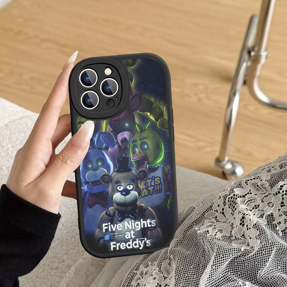 Five Game N-Nights Thriller F-Freddys Handyhülle Hartleder Für IPhone 16 15 14 13 12 Mini 11 14 Pro Max Xs X Xr 7 8 Plus
