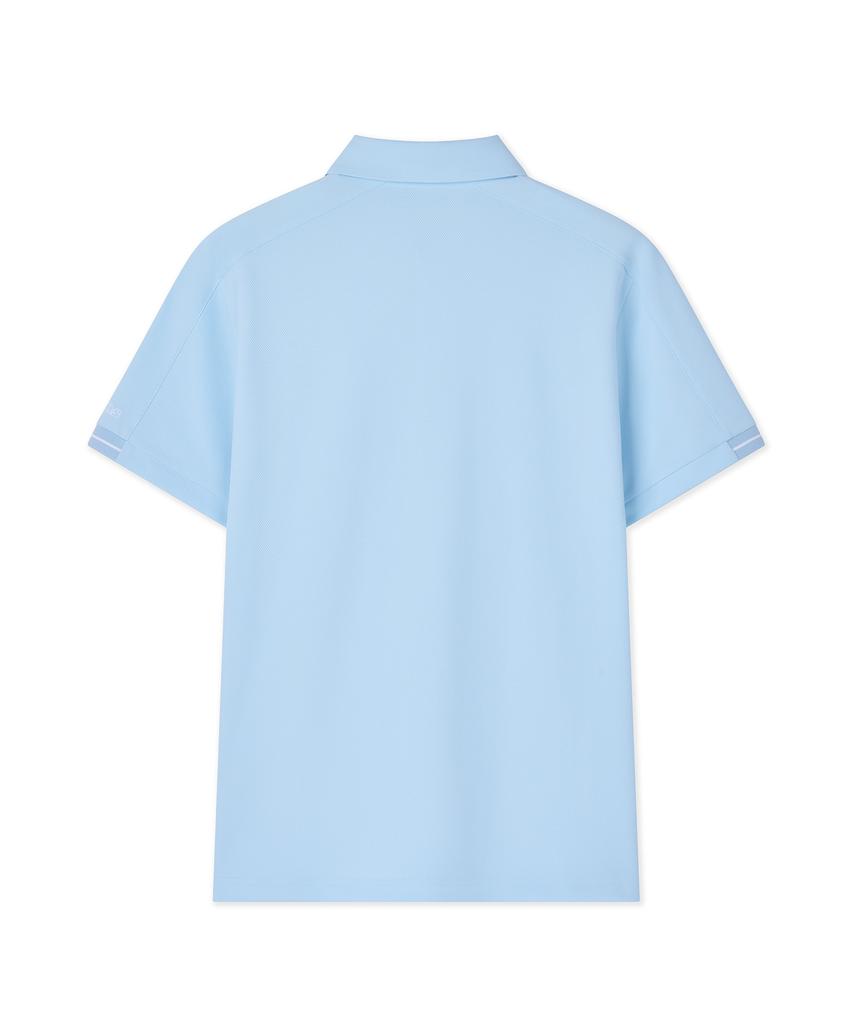 Antomas Shoulder Cut Polo Shirt Men'S - Sky Blue