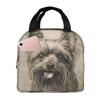 Yorkshire Terrier Dog Being Cute Insulated Lunch Bag for Women Children Portable Food Boxes Thermal Lunch Box Tote