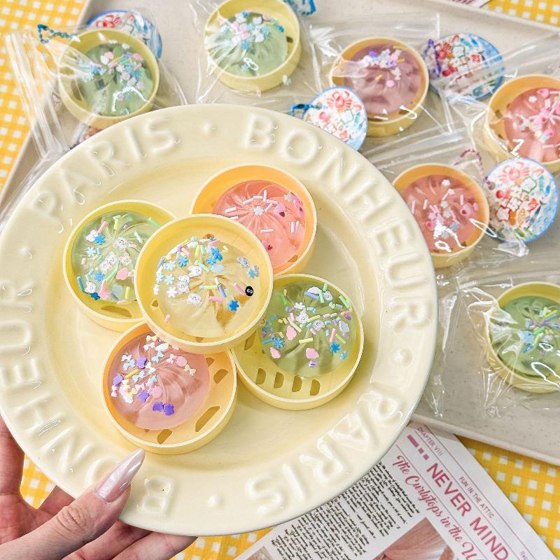 Steamed Bun Squishy Toys Set for Anxiety Relief Slow Rising Mini Squeezable Steamer Gift for Kids
