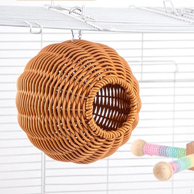 Vogel Hängematte Nest Haus Zubehör Handgewebt Atmungsaktiv Robust Sitzstange Ständer Hängebett für