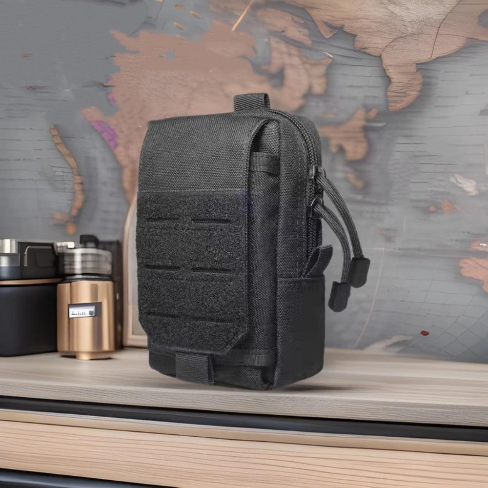 Tactical Waist Pack Silent Zipper Nylon Mobile Phone Bag Edc Belt Pouch Scratch Resistant Small Tool Bag For Outdoor Recreation