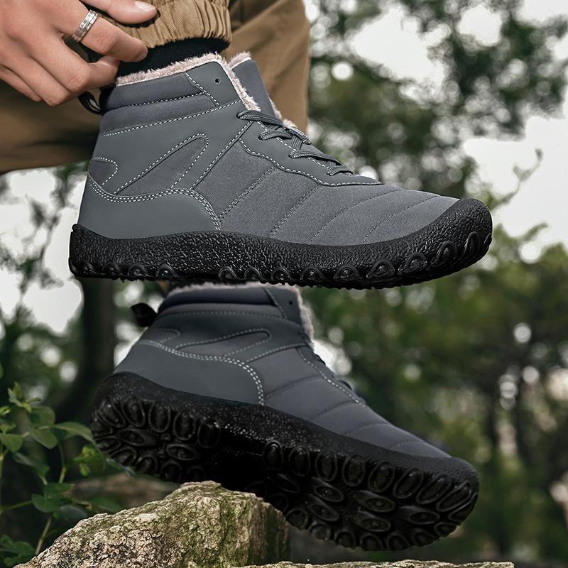 Pánské sněhule Zimní kotníkové boty s kožešinou Velká velikost Otec Teplé Vodotěsné Venkovní Turistické boty