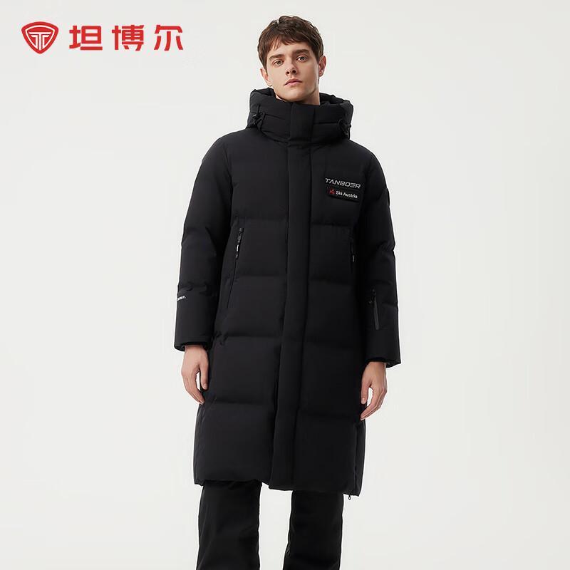 Tamboer Unisex Mid-Length Hooded Goose Down Jacket 550869D
