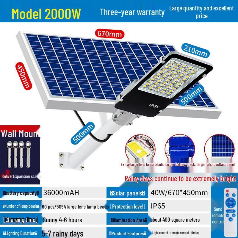 Super Bright Waterproof Solar Courtyard Lamp: Outdoor Wall & Street Lighting, 6-Meter Range