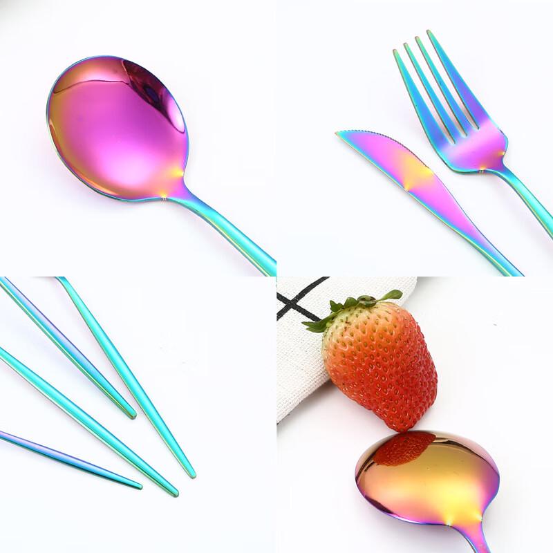 Lijia 24-Piece Gold Plated Stainless Steel Cutlery Set