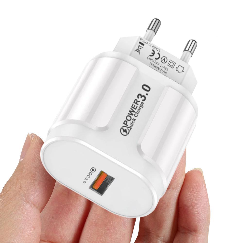 PD33W GaN QC3.0 Multi-Port EU Charger 9V/12V Fast Charging Adapter