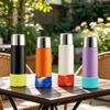 Reusable Silicone Bottle Boot Cup Boot, Fish Scale Pattern Decor, Soft Elastic Water Anti Scratch Accessory Protective Sleeve, Anti-Slip Bottom Cover