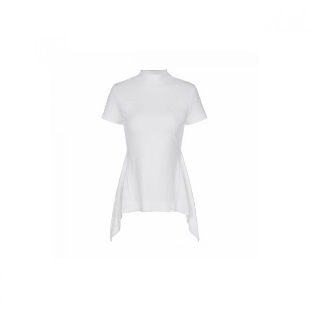 Bermudagrass Tencel Long Drape Top White
