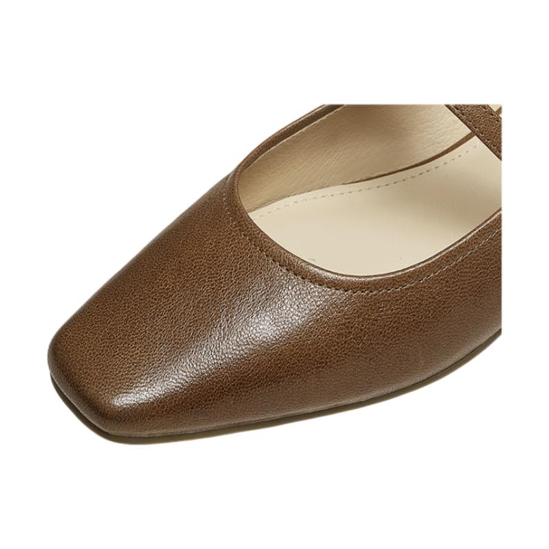TATA Afternoon Manor Vintage Red Mary Jane Women's Flat Shallow Lambskin Shoes