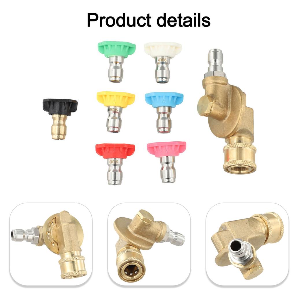Outdoor Cleaning Nozzle Kit High Pressure Cleaner Effective Cleaning Performance Car Cleaning Compatible With 4500 PSI