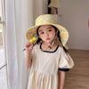 Anti Uv Kids Summer Baby Sun Hat Printed Whistle Shawl Hat For Girls Boys Outdoor Neck Ear Cover Beach Cap