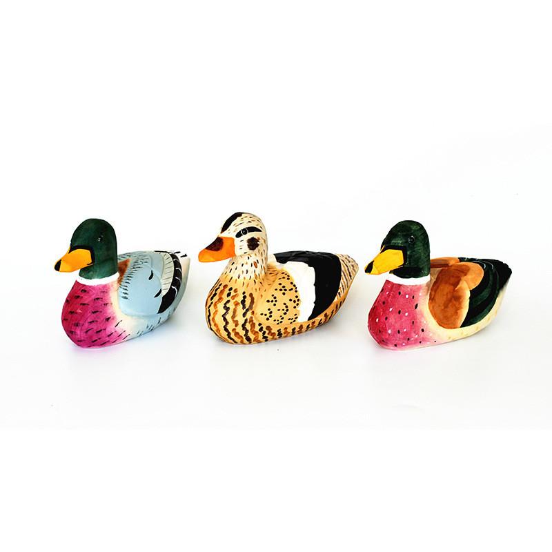 Wooden Handcrafted Duck Figurine For Home Office And Garden Decor