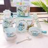 Disney Stitch Tableware Set Household Cartoon Ceramic Rice Bowl Spoon Chopsticks Rice Bowl Cute Children's Gift