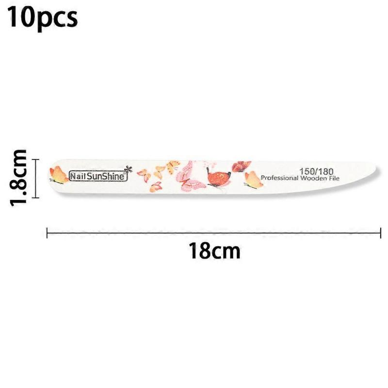 Curved Nail Files Coarse Grit Reusable Sandpaper Boards for Natural Nails Manicure Pedicure Tools