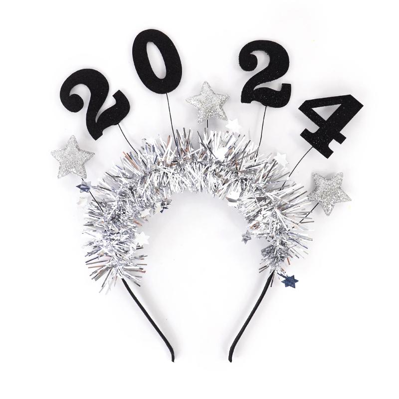 New Year 2024 Number Foil Balloons Happy New Year Eve Party Favors Supplies Garland Photo Props Christmas Decorations Navidad