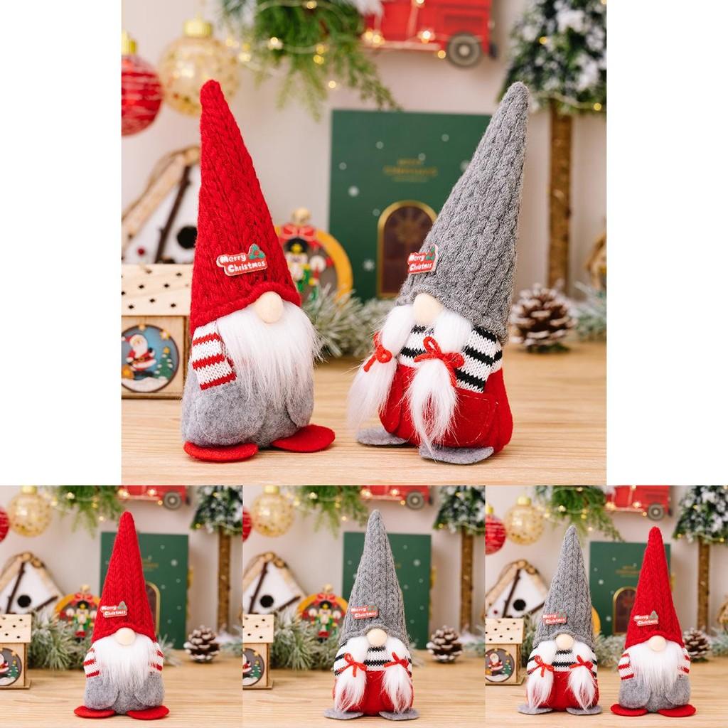 Decor Playful Christmas Red Rudolph Gnome With Pointed Hat For Lively Seasonal Celebrations