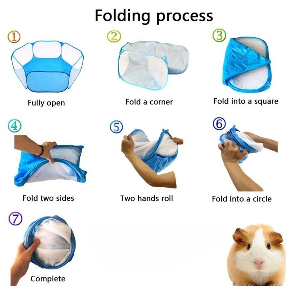 Portable Folding Pet Playpen Playpen for Small Dog Cat Game Fence Hamster Chinchillas Guinea Pigs Small Animal Cage Pet Tent