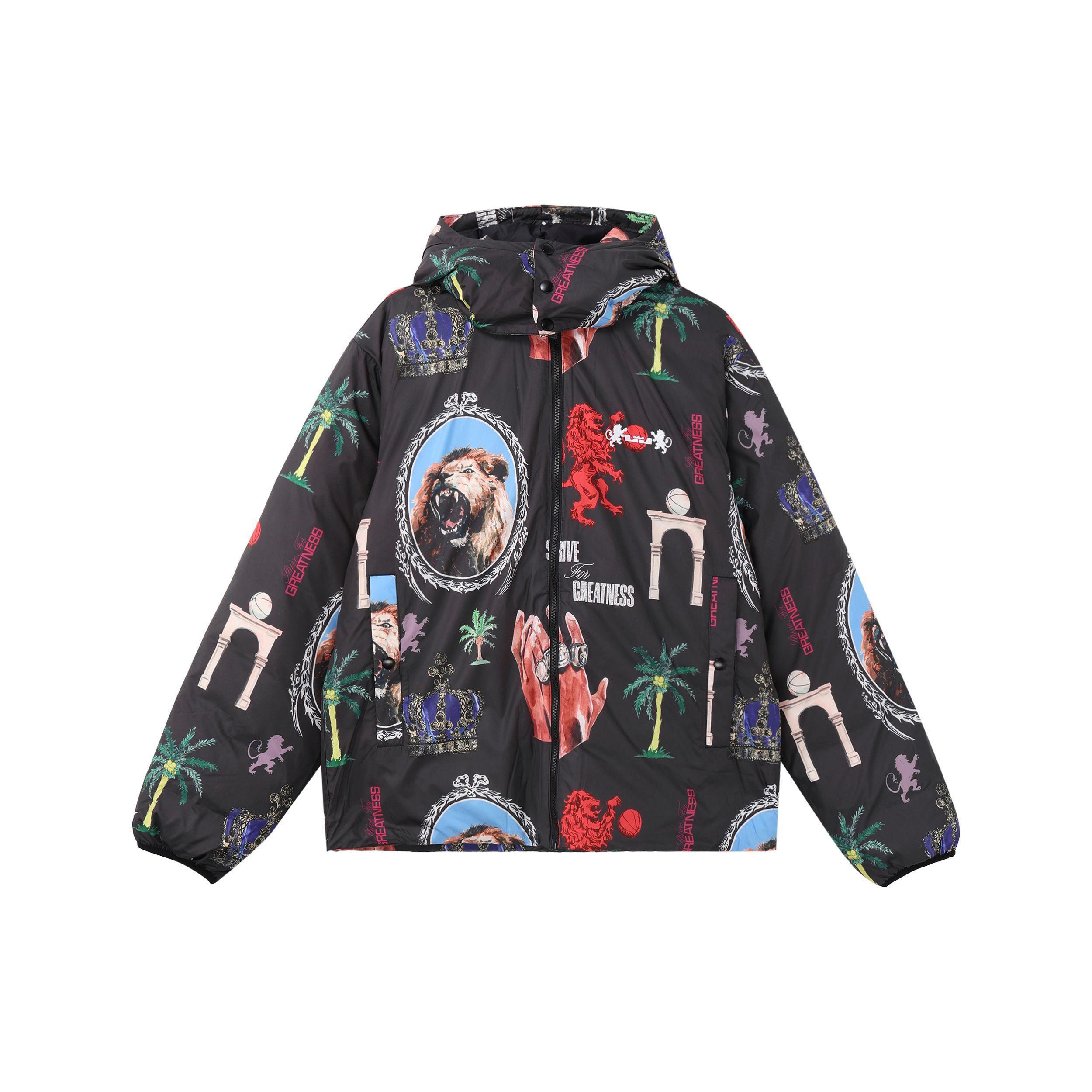 Nike LeBron Therma-FIT Down Jacket Black Multi FB6975-010 M