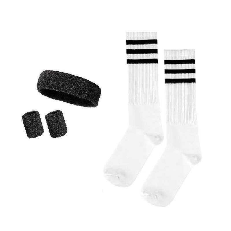 Rainbow Sports Wristbands Headband Socks Set for Basketball Football Athletic Accessories