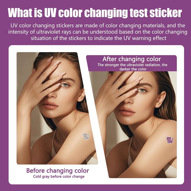 1Pcs Uv Fluorescent Temporary Tattoo, Waterproof Luminous Fake Tattoo Summer Outdoor Tattoos