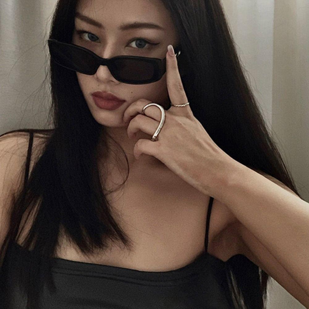 Hip Hop Open Ring Gold/Silver Jewelry Accessories Creative Double Finger Ring Fashion Accessories