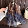 Brand Women Silk Scarf Female Stripe Foulard Femme Pashmina Shawls And Wrap Big Size Scaves Beach Towel Bandana Muslim Hijab