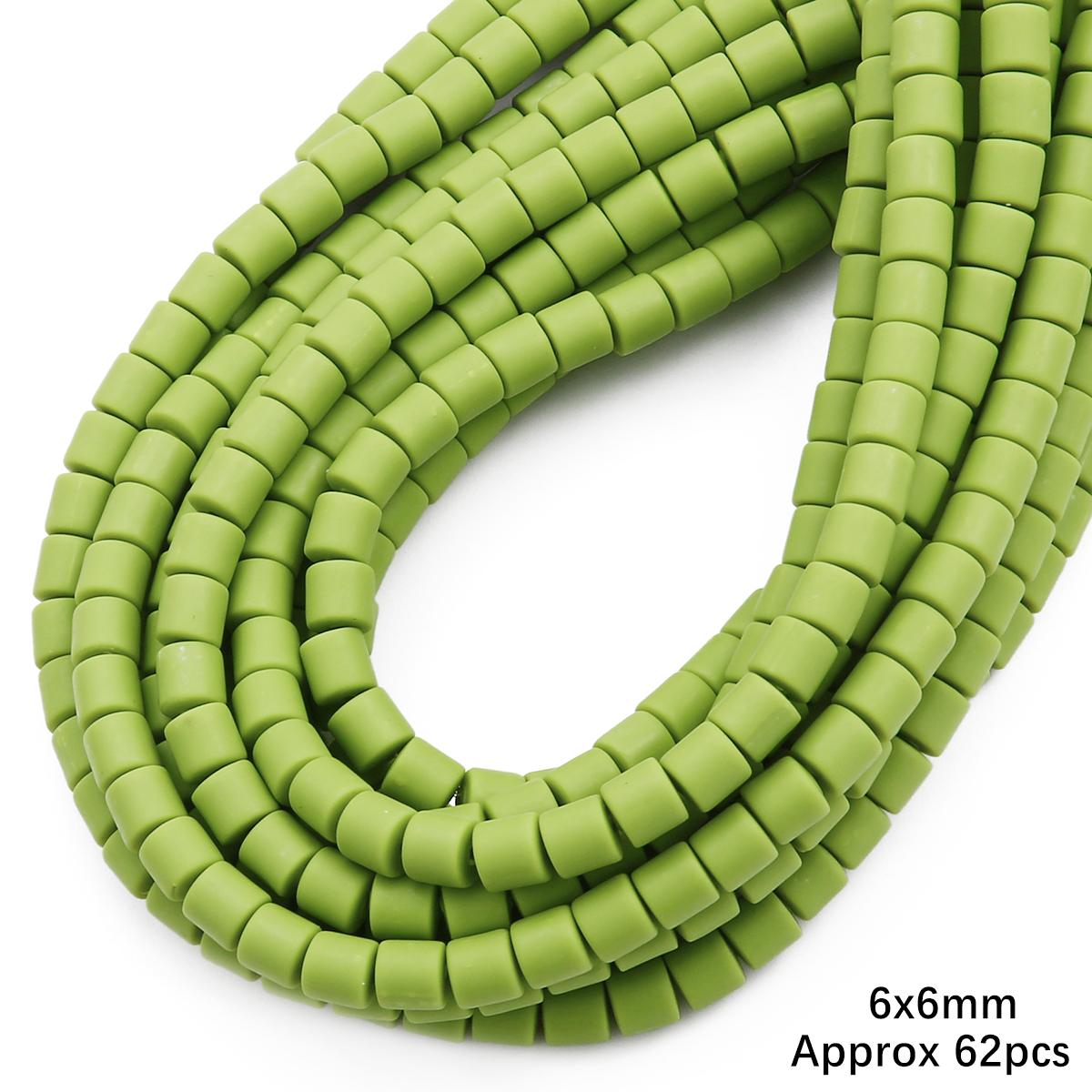 

60 шт./пакет 6x6 мм плоские круглые цилиндры из полимерной смолы, глиняные бусины, свободные проставки, бусины ручной работы для изготовления ювелирных изделий своими руками, браслеты, ожерелья, поделки 38 см/15