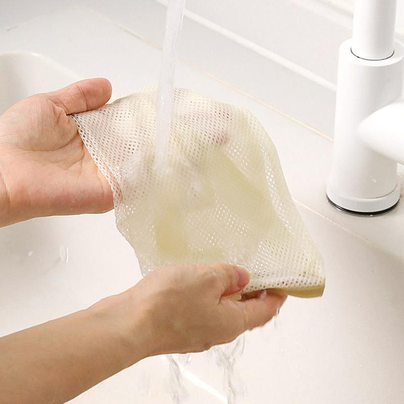 Large-capacity Storage Mesh Bag Mesh Pocket Storage Bag Kitchen Household Sundries Hanging Bag