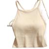 2026 Trendy Halter Neck Camisole with Chest Pads and Stylish Back - Women's Integrated Bra Top