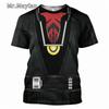Darth Vader Cosplay Kostüm T-Shirt 3D Vollständig bedruckt Herren T-Shirt Neue Mode Kurzarm