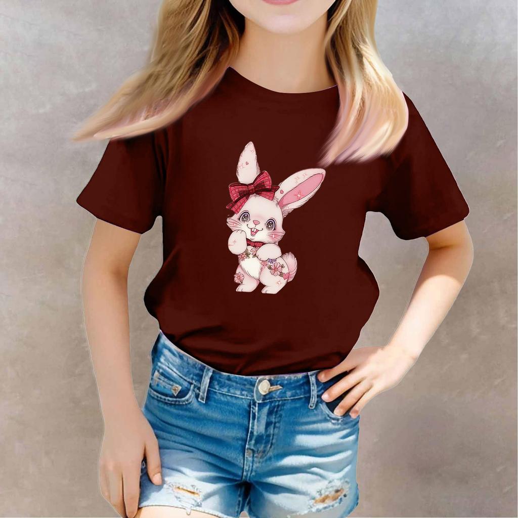 Toddler Girl Boy T-Shirts Kids Top Boys And Girls Printed Short Sleeved T-shirt