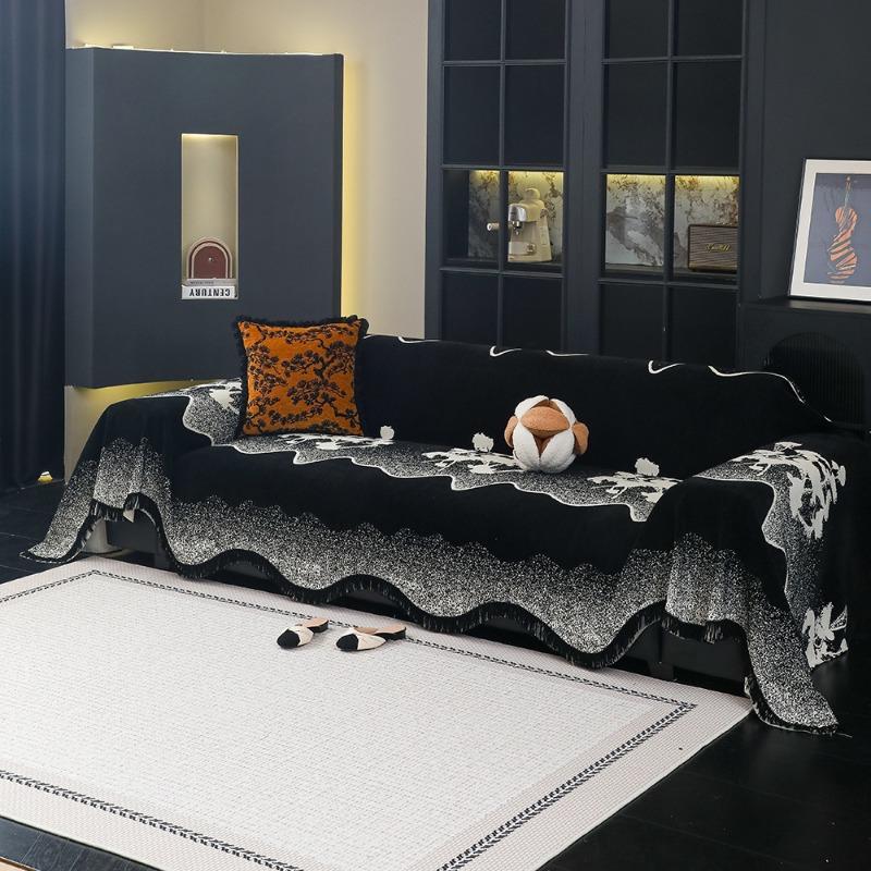 Alien Tassel Sofa Towel Blanket Thicken Printed Throw Vintage Simple Pattern Sofa Blankets Air Conditioning Nap Sofa Towels