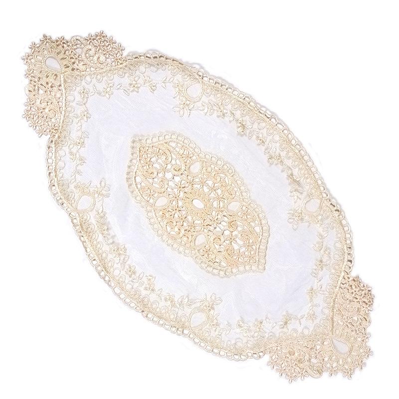 Lace Table Mat, Embroidered Decorative Mat, Net Bottom Embroidery Flower Piece, French Style Lace Fabric, Shooting Props
