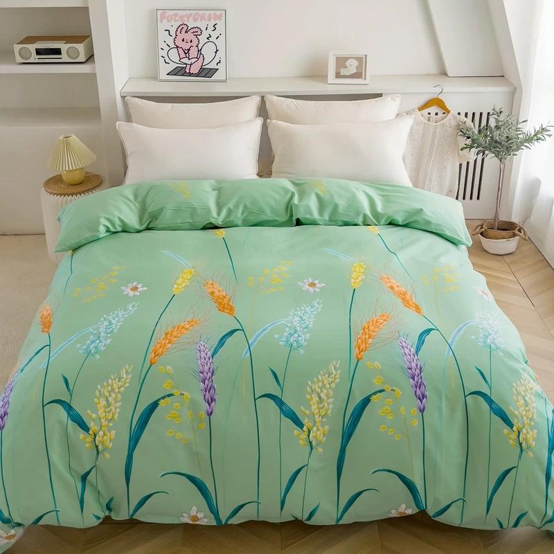 

100% Cotton Plaid Printed Duvet Cover Fashion Kids Teens Bedroom Geometric Pattern Single Comforter Cover Adult Queen Bedding Single 150x200cm 1pc