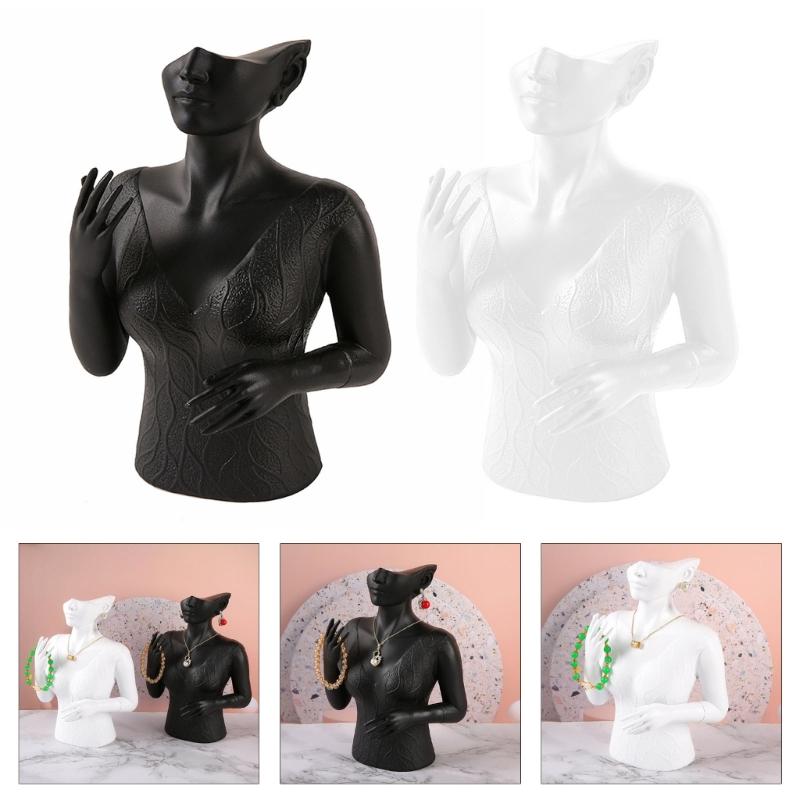 Portable Head Bust Stand Mannequin Decorative Head Mannequin Bust Organizers For Jewelry Display In Retail Settings