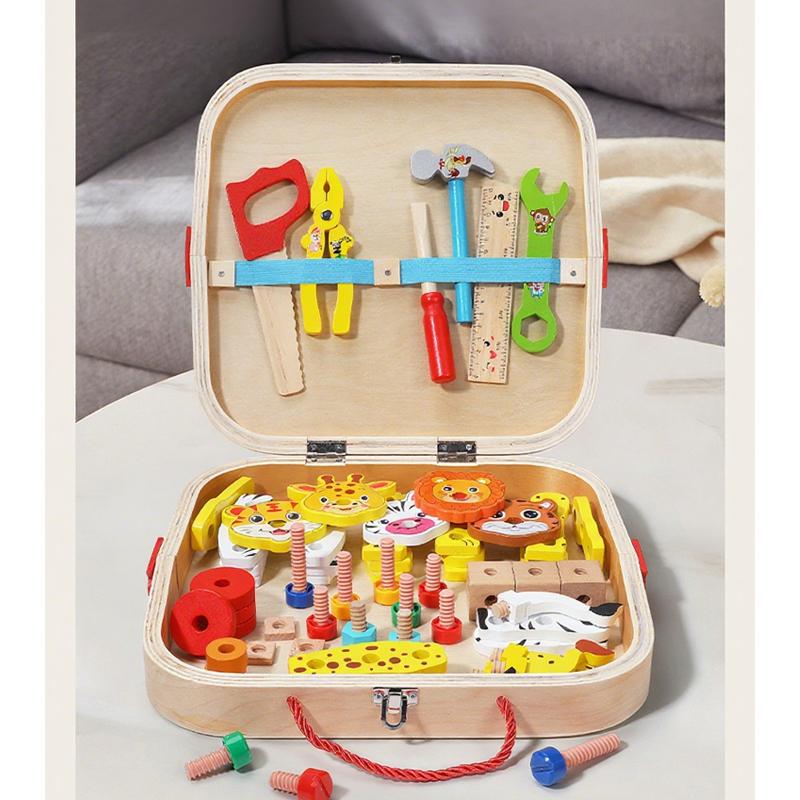 

Animal Building Toolbox Funny Wooden Tool Toys Educational Toys Creative Thinking & Hands-On Abilities Birthday Kids Gifts