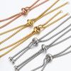 3 Stück Edelstahl Verstellbare Schiebekette für Schmuckherstellung DIY Schlaufen Verbinder Anhänger Armbänder Kette Material Zubehör