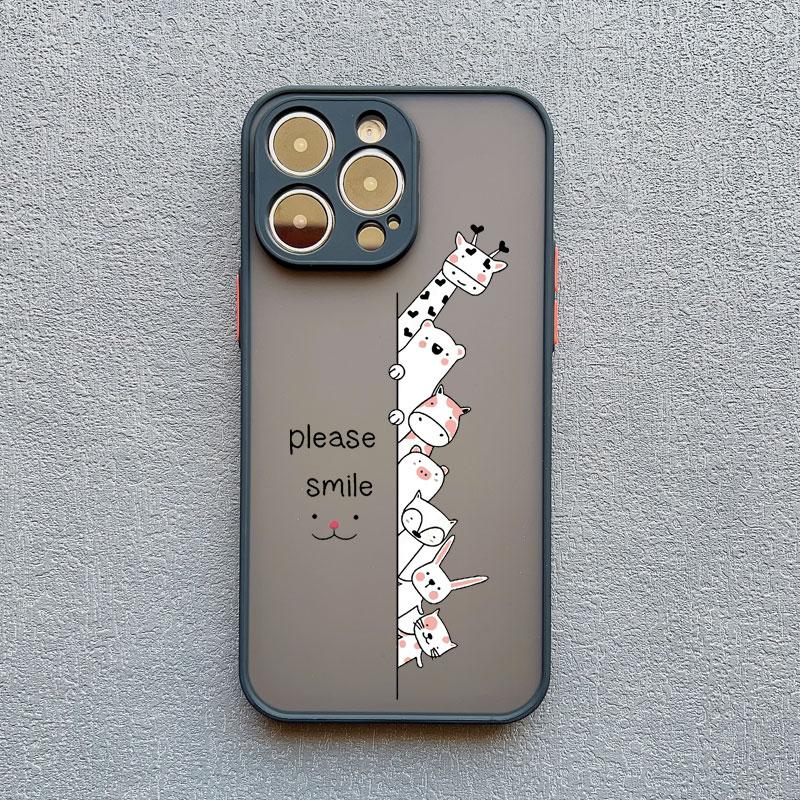Cute Funny Cartoon Cat Phone Case for iPhone 15 14 Pro Max Plus 13 12 11 Pro Max Mini XS XR X 8 7 Plus SE2 Shockproof Back Cover