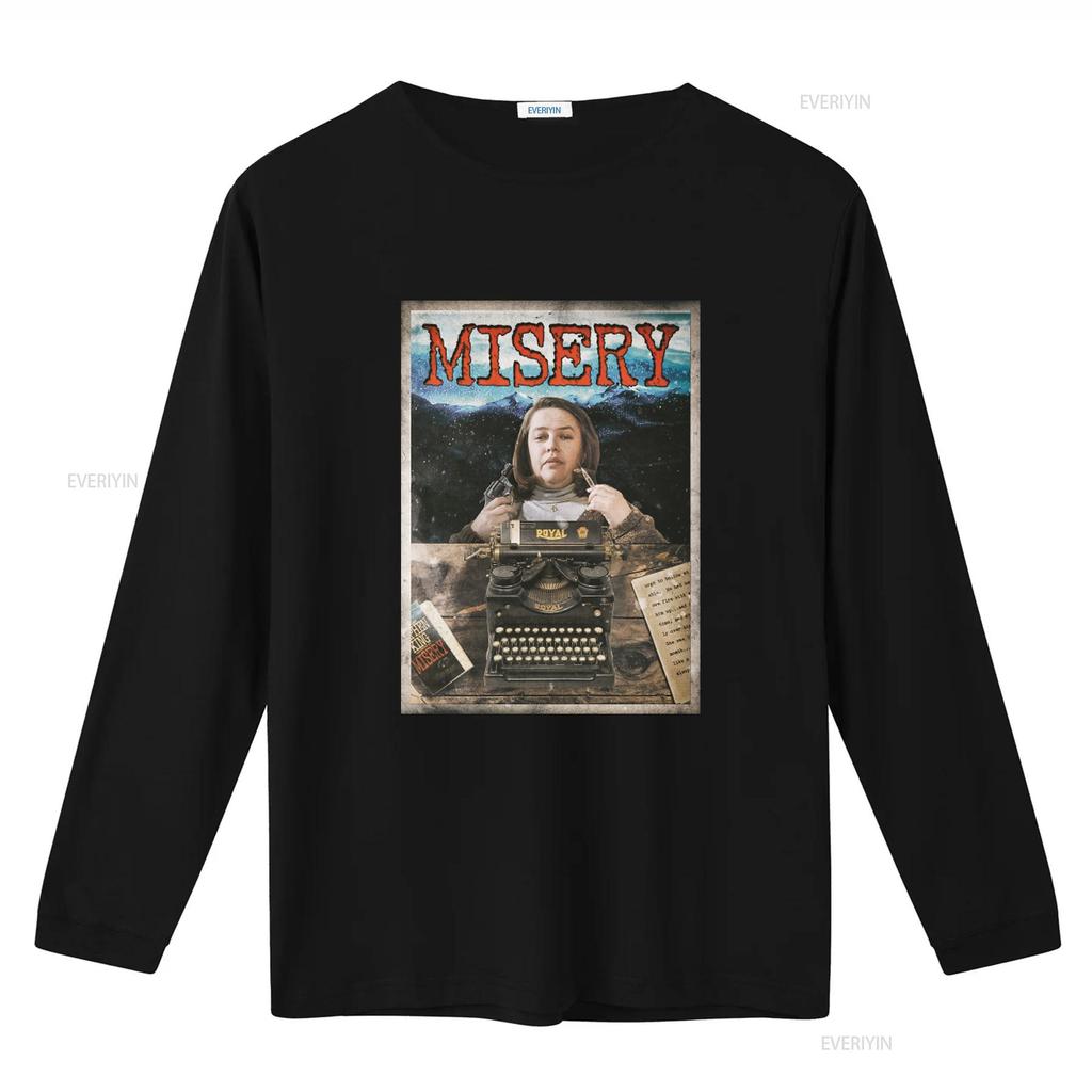 Misery Stephen King Horror Movie Inspired T Shirt Vintage Royal Typewriter Gun Design vintage Washed streetwear graphic Soft