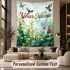 Owl Birds (158) Theme Personalized Tapestry Custom Name Text Wall Hanging Tapestry Home Background Decoration