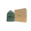 Coach Charter 30 Klassischer Monogramm-Print Reißverschluss Wolle-Leder-Mischgewebe Rucksack Großer Herrenrucksack Grün CC079-PST