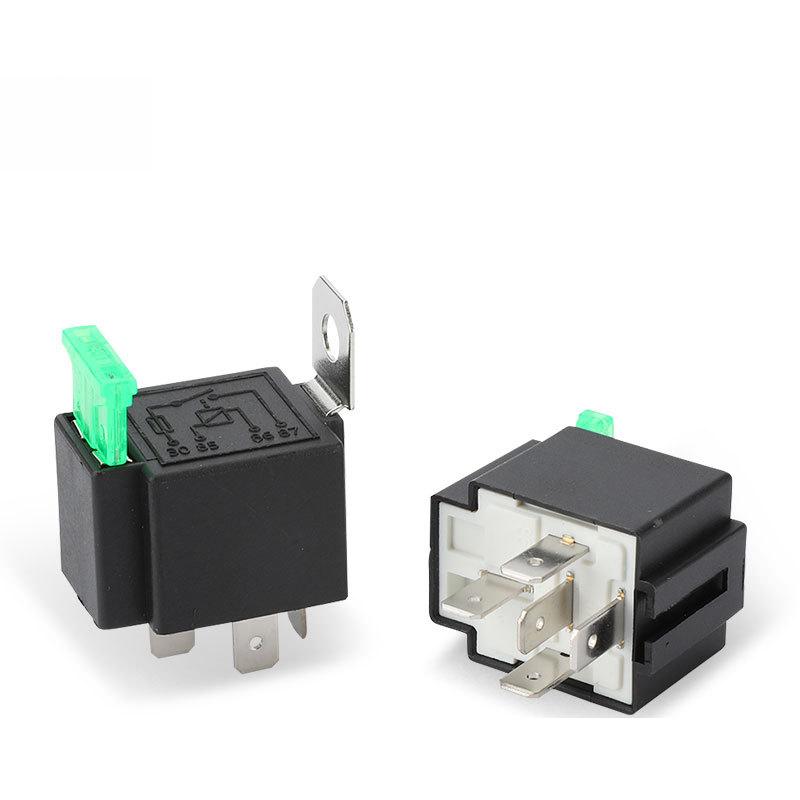 12V 24V DC 4 Pin 5PIN Car Automotive Fused Relay 30A 80A Fuse Normally Open Relais Fuse  4pin 5Pin