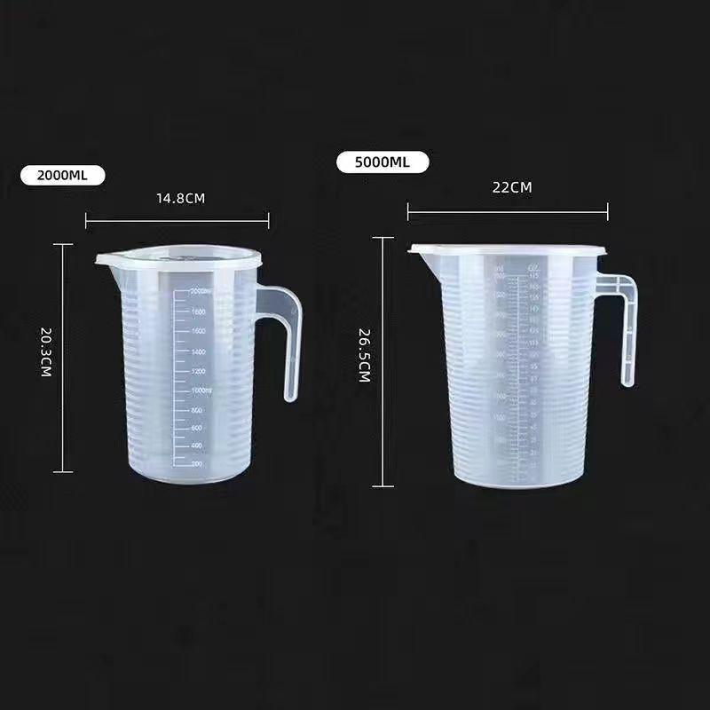 5000 ml Messbecher mit Graduierung und Deckel – Komplettes Set für Milchtee-Shops und den Heimgebrauch