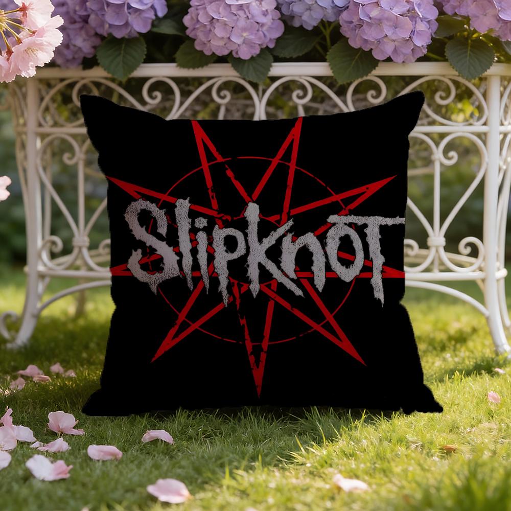 Band S-Slipknot Cushion Cover Home & Car Dual-Scene Pillow Cover: Reversible for Premium Comfort